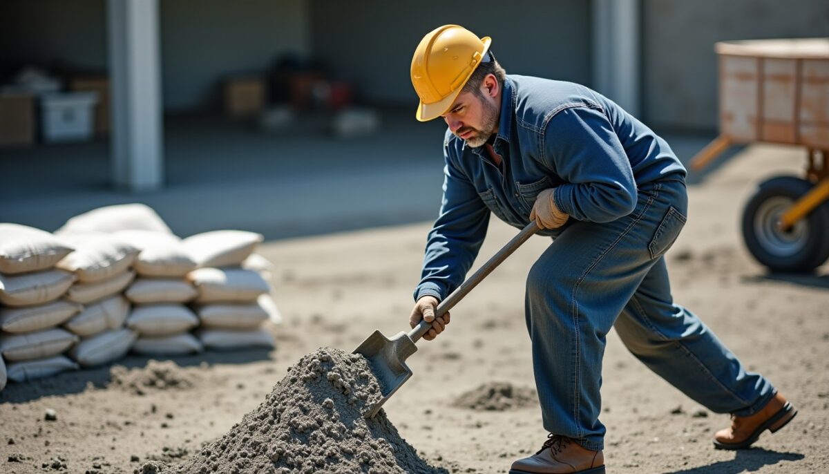 Comment doser le béton à la pelle : guide des proportions et quantités selon votre sac de ciment